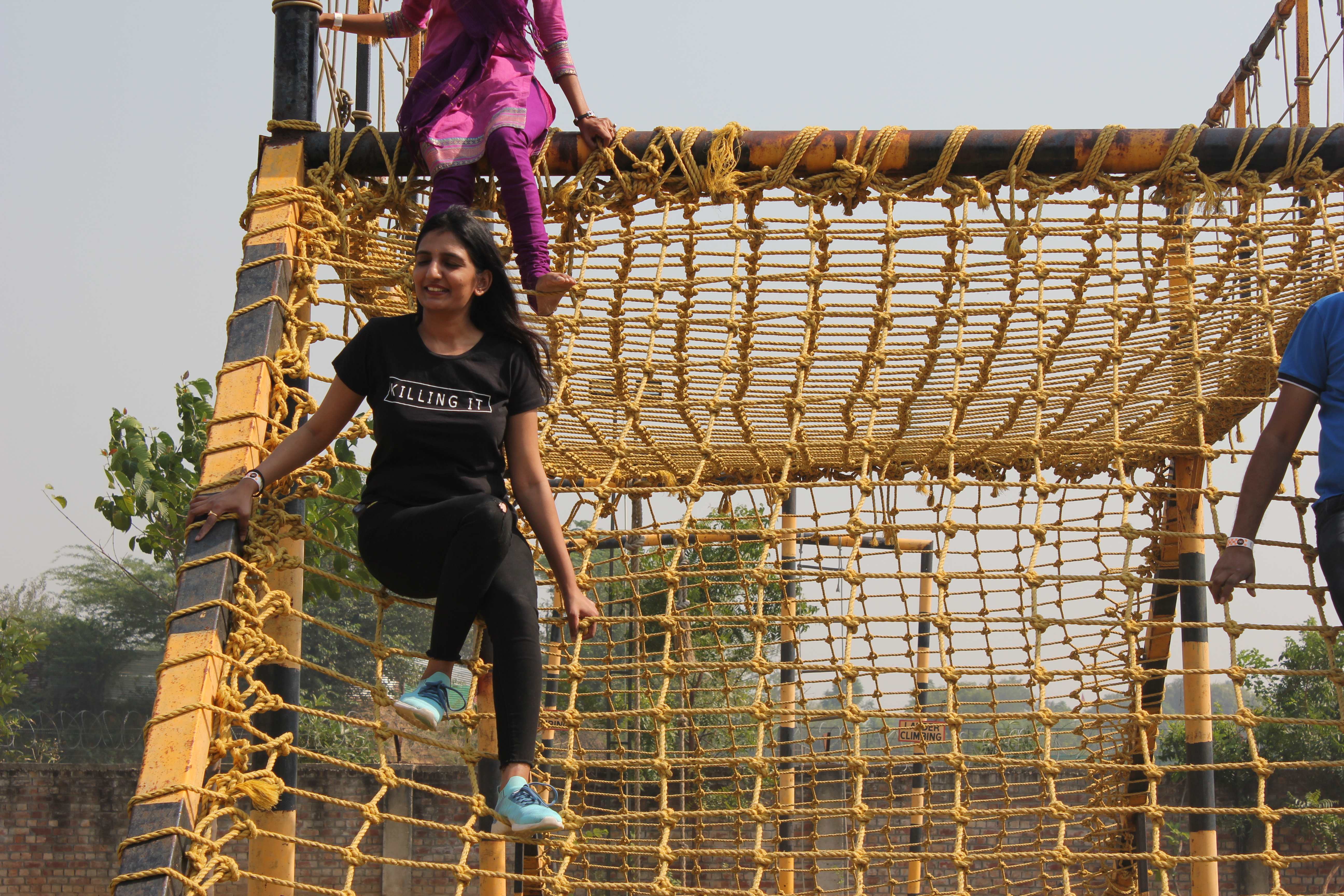 Team building activity - rope net